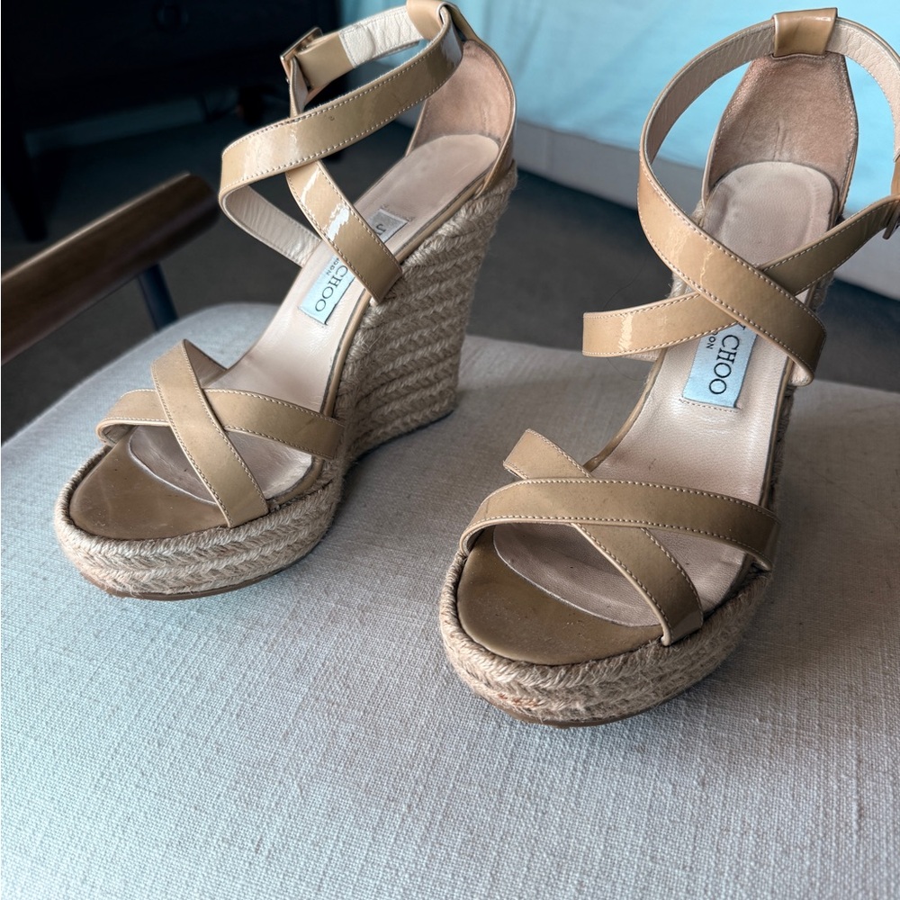 Jimmy Choo Porto Espadrille Sandals- EUC size 7.5